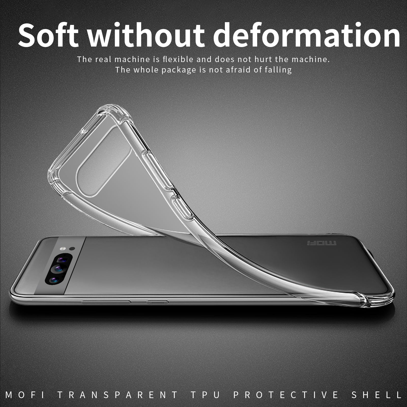 MOFI For Google Pixel 9 Pro Case Flexible TPU Shock Absorption Phone Cover MOFI For Google Pixel 9 Pro Case Flexible TPU Shock Absorption Phone Cover